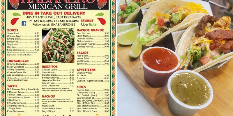 Habanero Mexican Grill Menu
