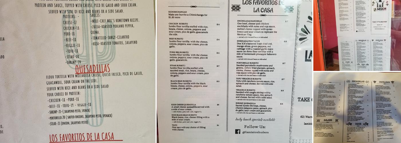 La Mision Menu