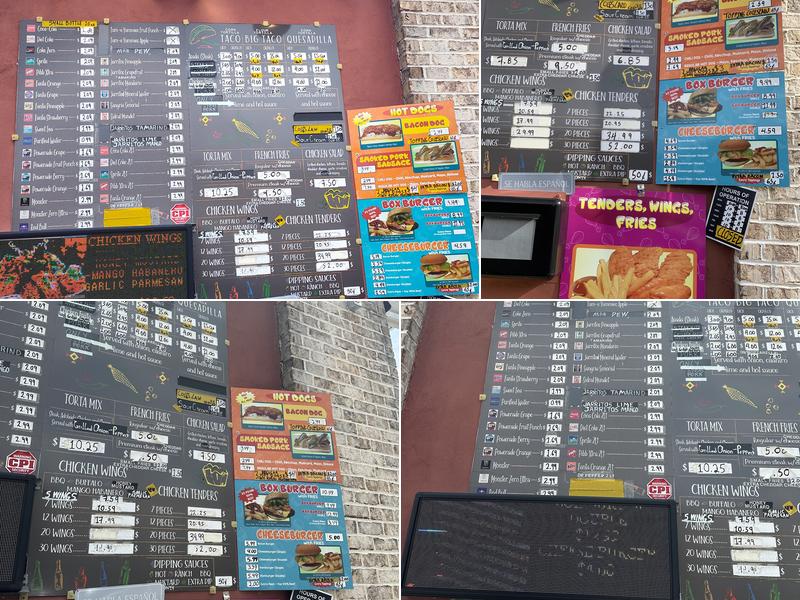 Taco in the Box Menu