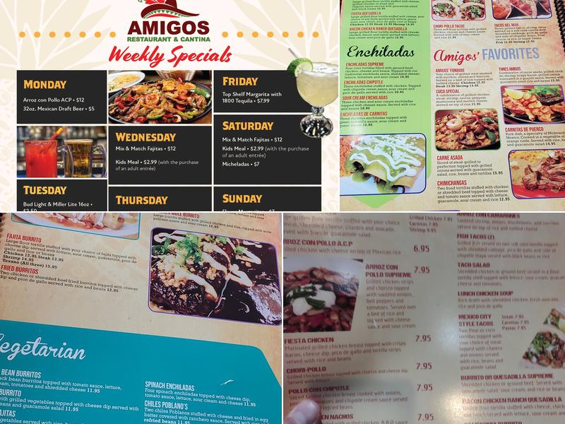 Amigos Restaurant & Cantina Menu