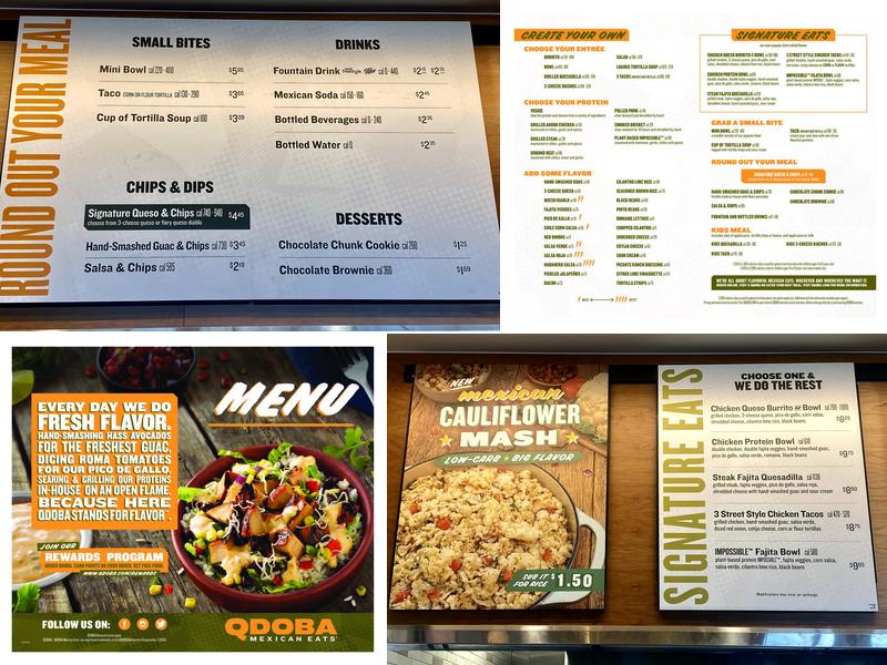 QDOBA Mexican Eats Menu
