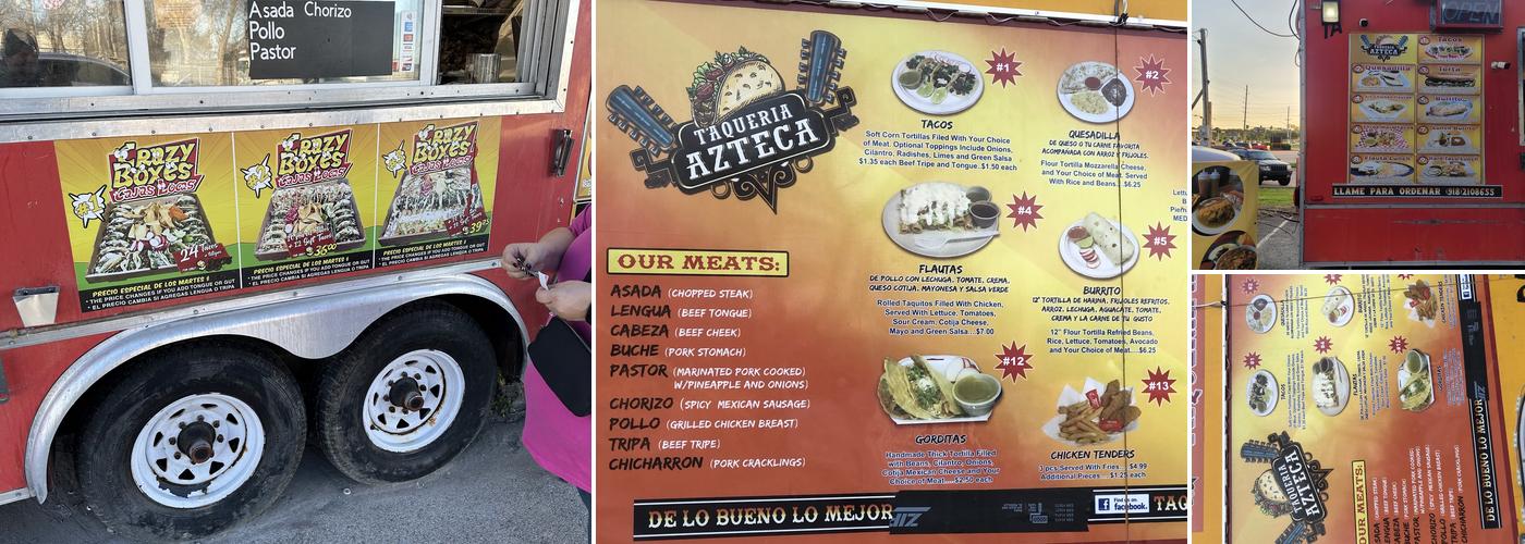 Taqueria Azteca Menu