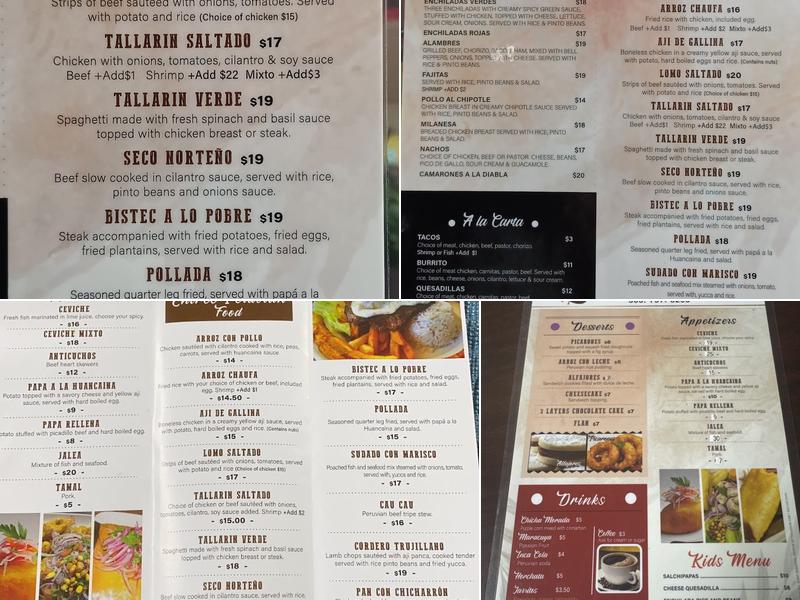 Salt&Pepper perumex llc Menu
