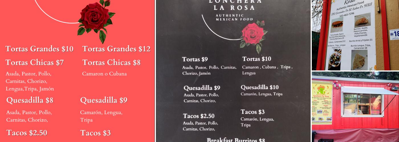 Lonchera La Rosa Menu