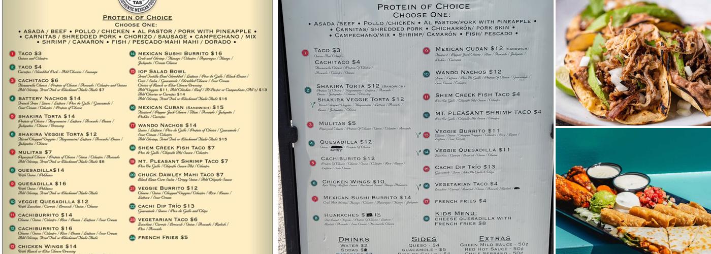 Cachita’s Kitchen Menu