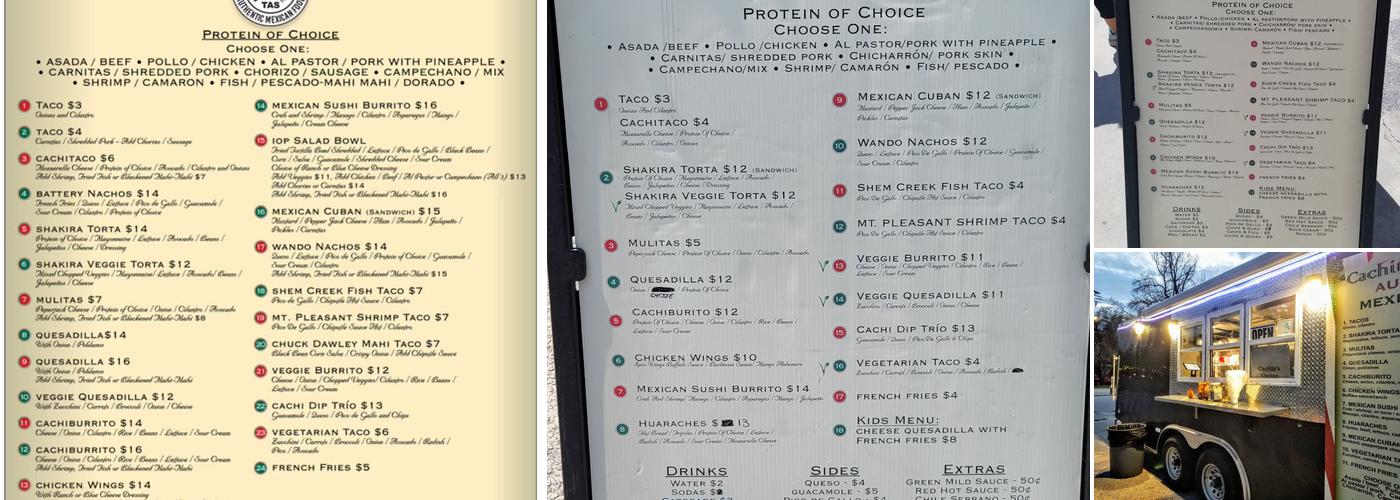 Cachita’s Kitchen Menu