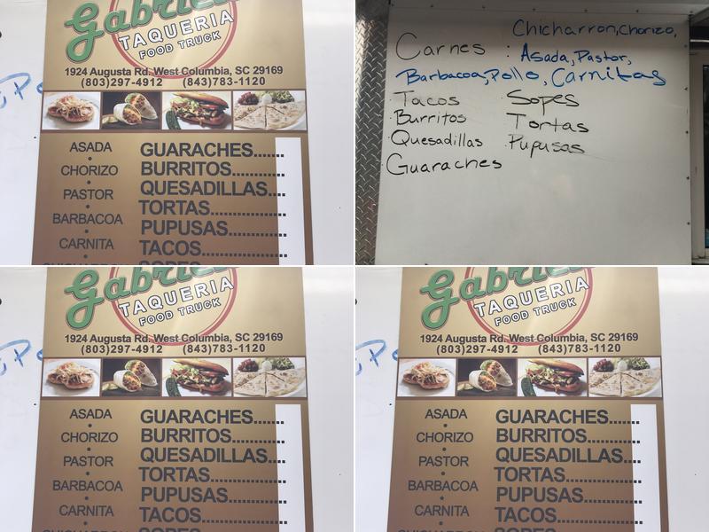 Taqueria Gabrielita Menu