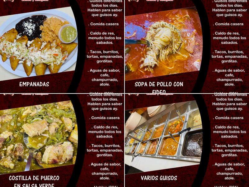 La Llamarada Mexican Food Menu