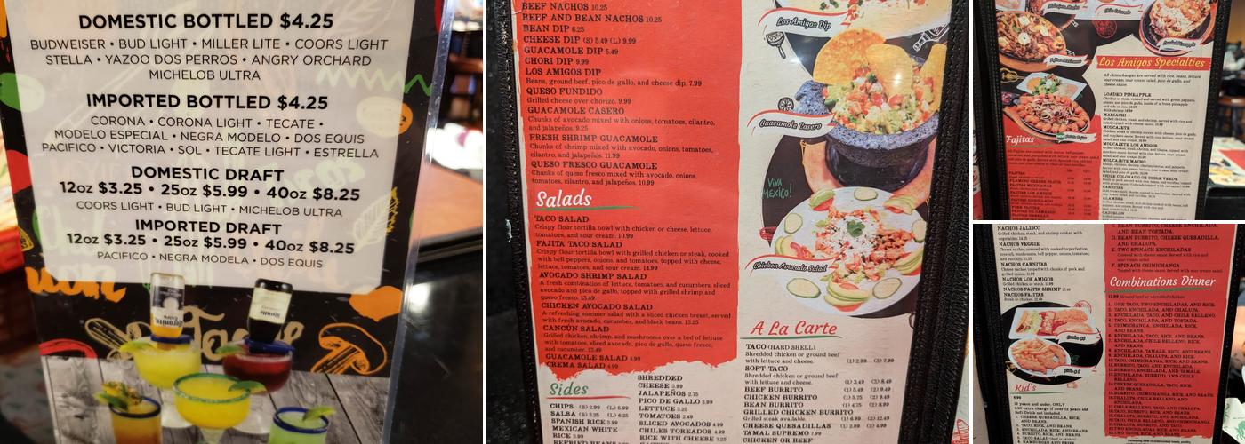 Los amigos Menu