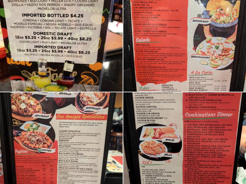 Los amigos Menu