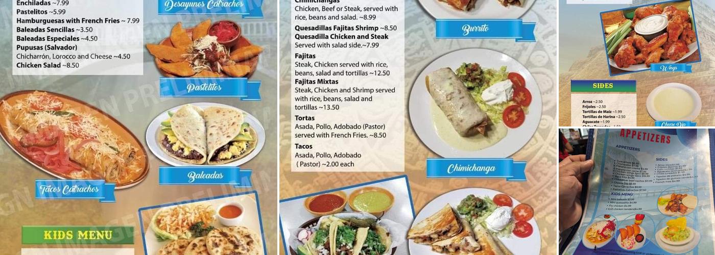 La Catrachada Mexican & latino grill Menu