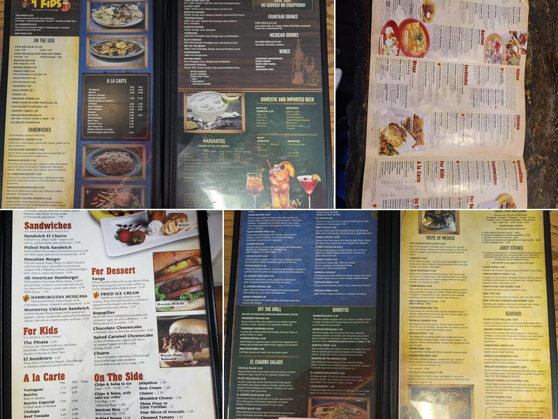 El Charro Mexican Grill Menu