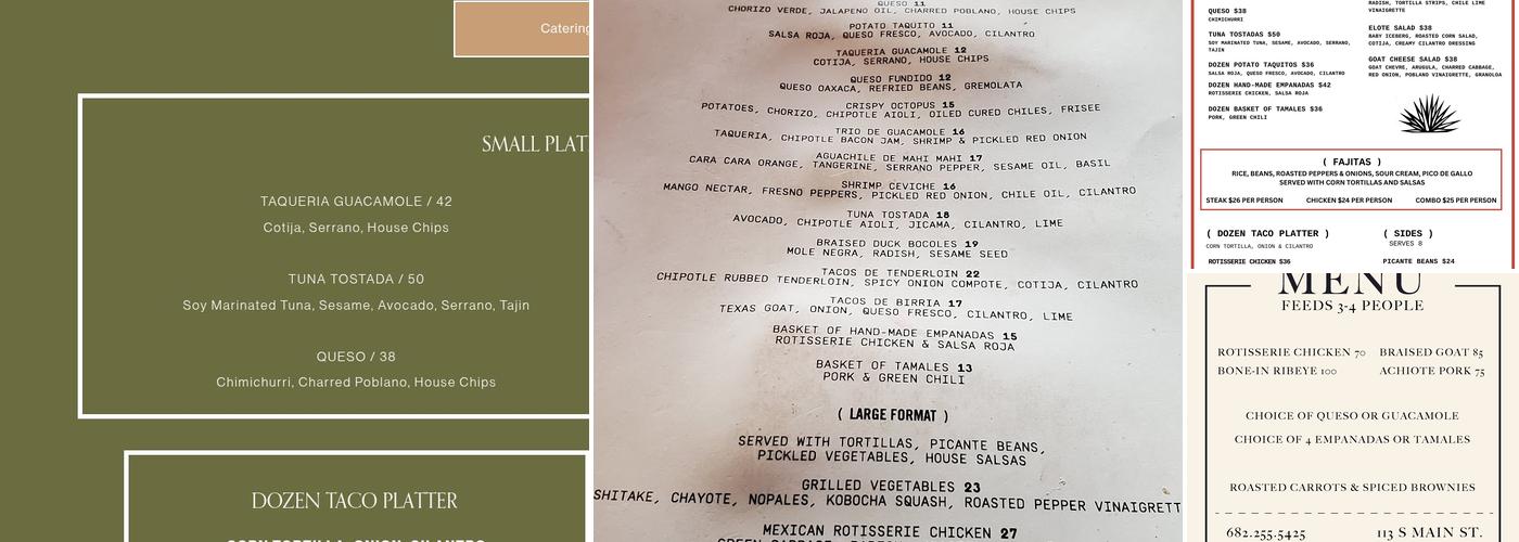 Tinies Menu