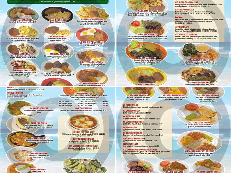 Acapulco Restaurant & Bar #2 Menu