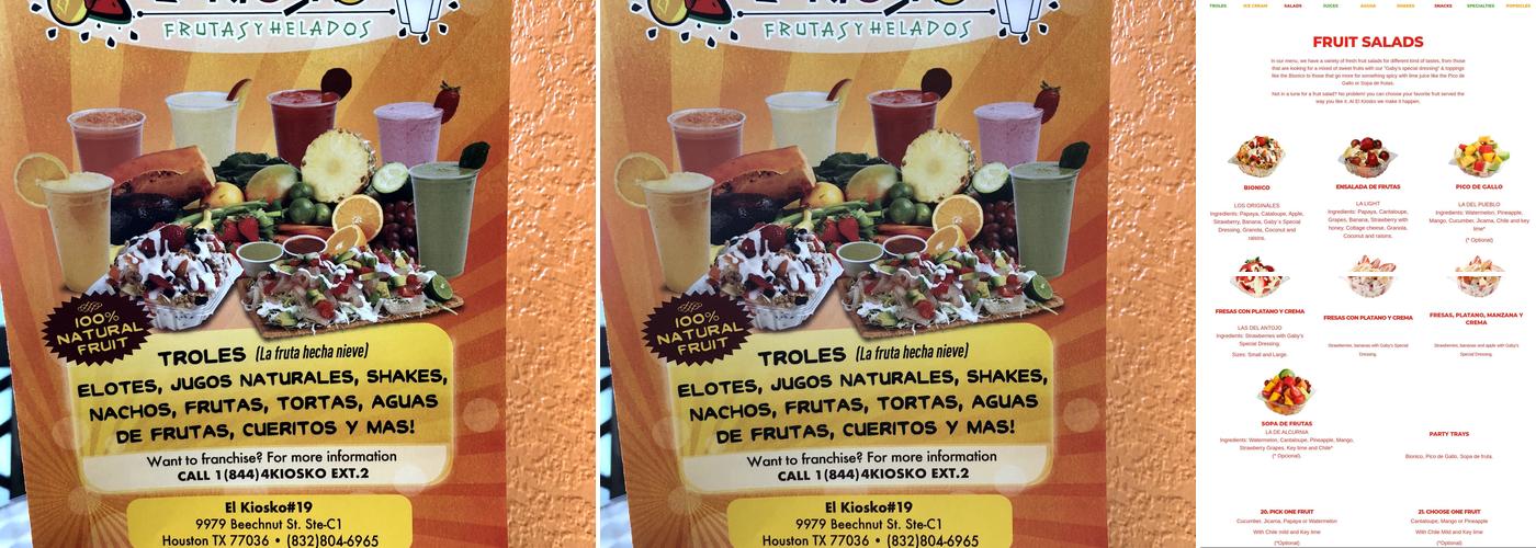 El Kiosko Menu
