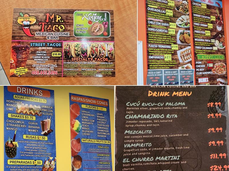 Mr. Taco Cantina Menu