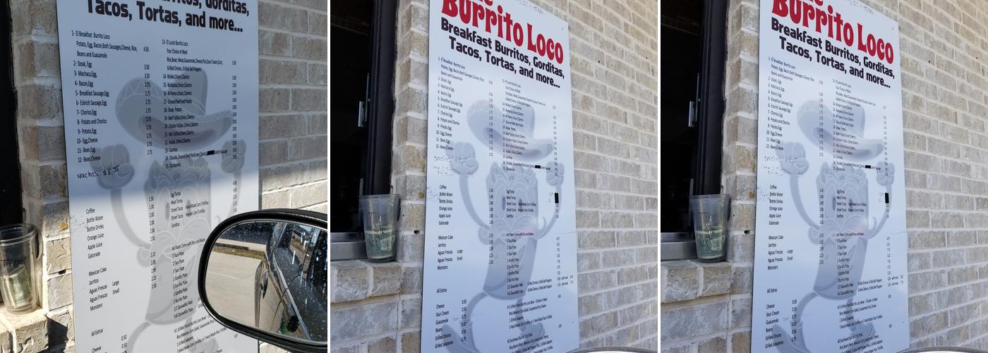 The Burrito Loco Menu