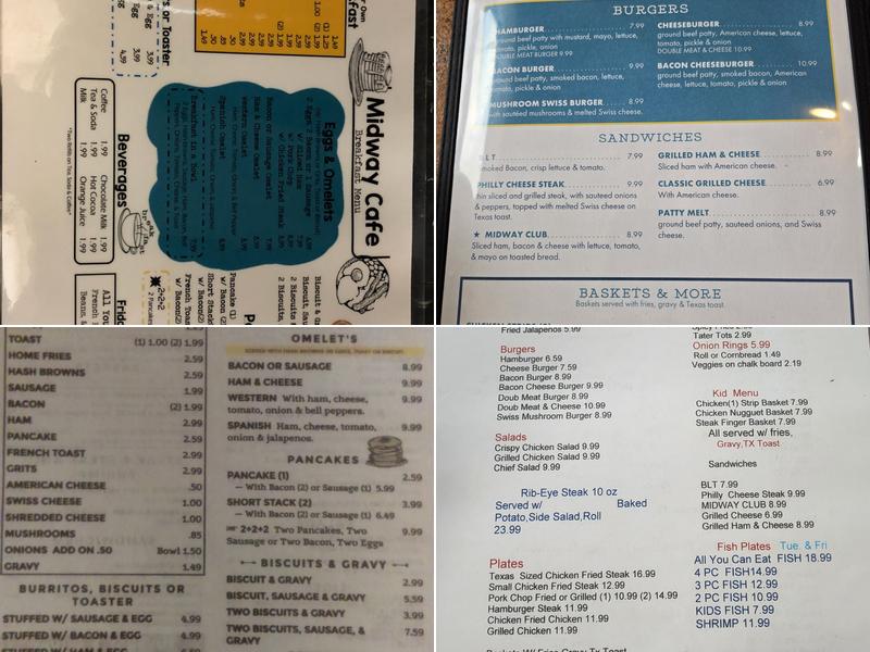 Midway Cafe Menu