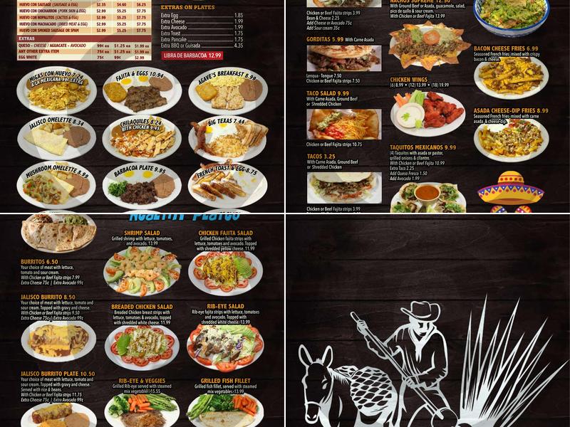 Agave Jalisco Mexican restaurant Menu