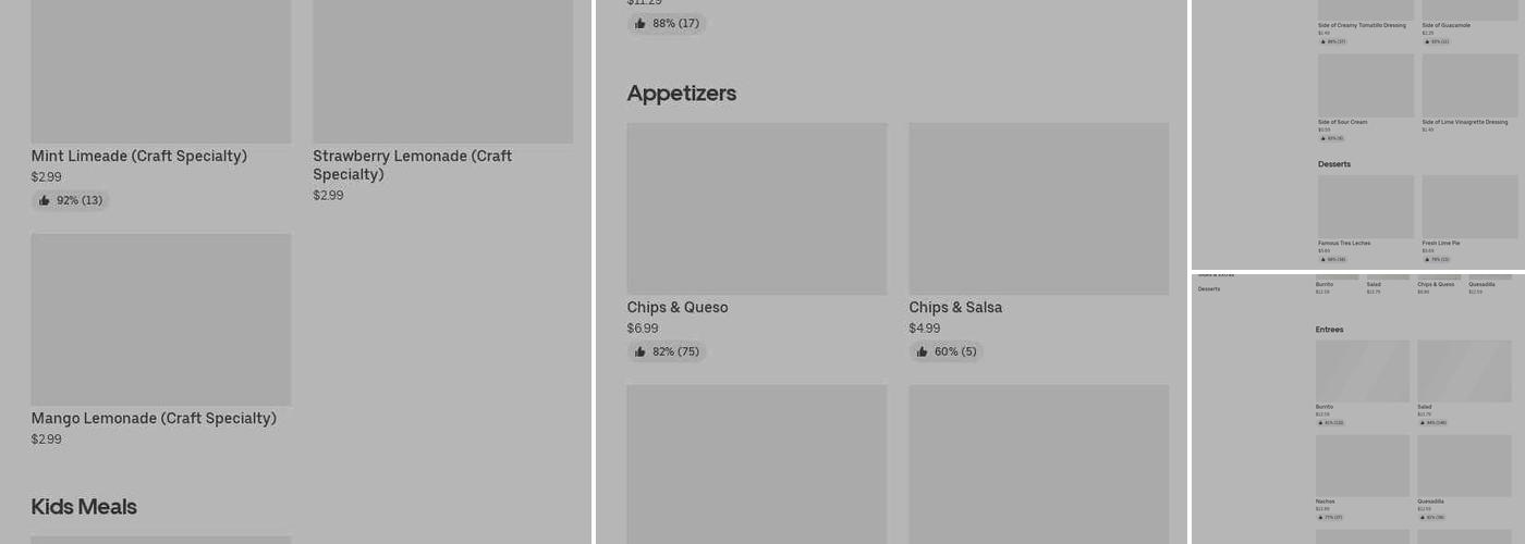 Cafe Rio Fresh Modern Mexican Menu