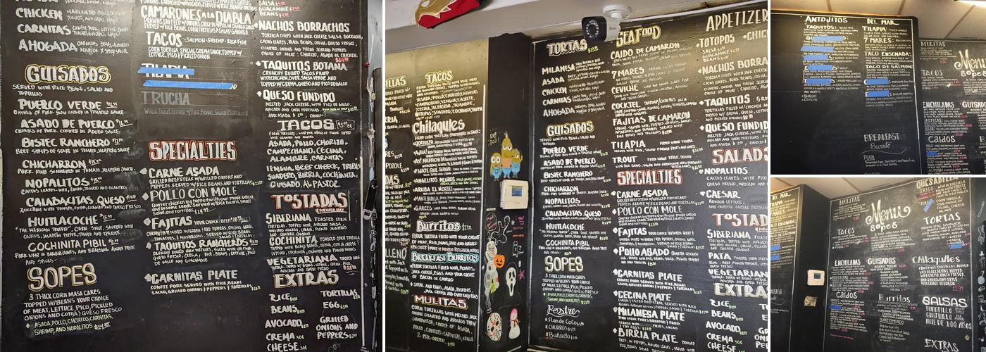 El Catrin Menu