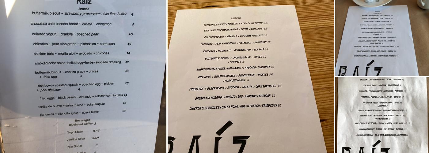 Raíz Menu