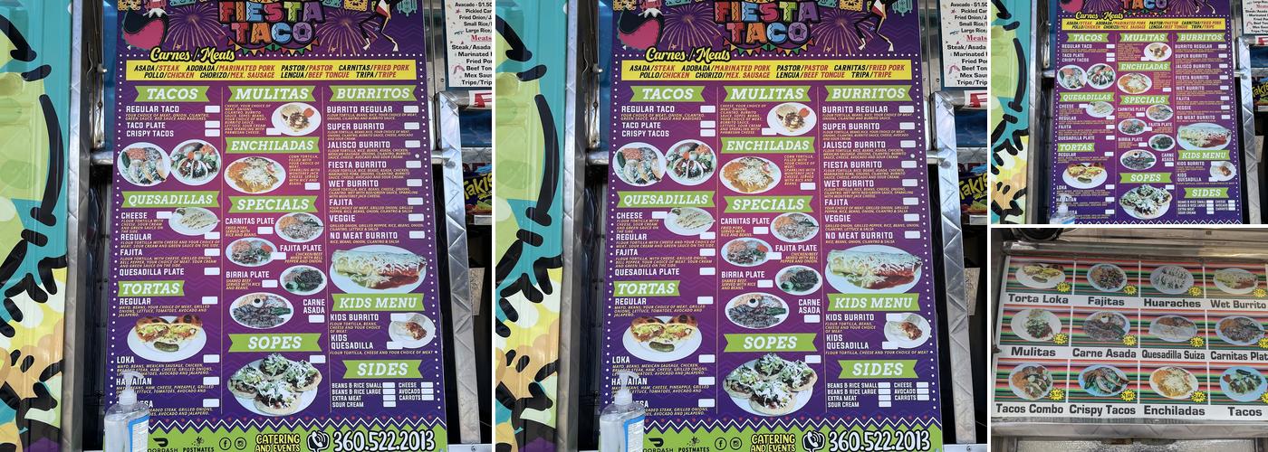 Fiesta Taco Menu