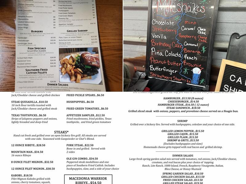 Ole Gin Steakhouse Menu