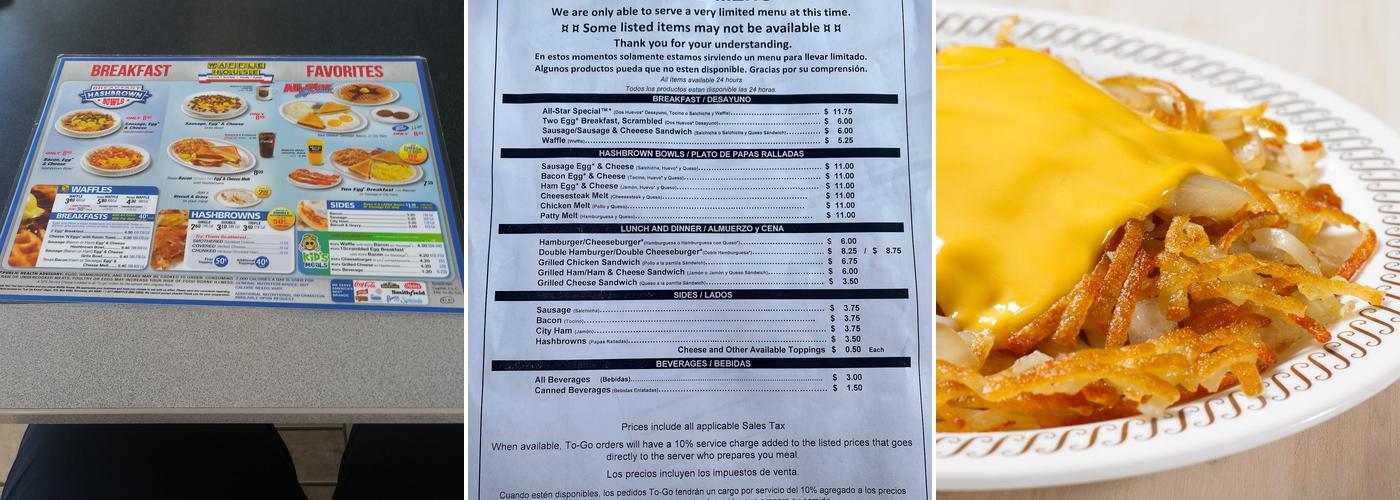 Waffle House Menu
