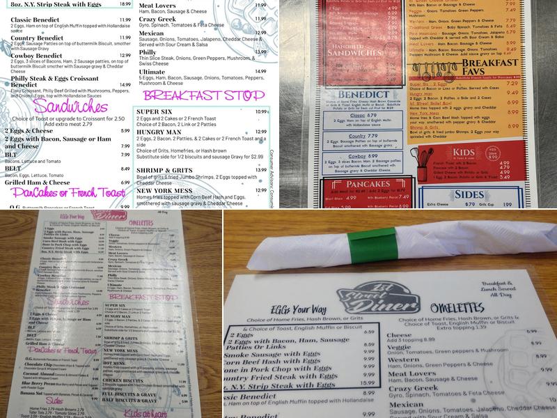 1st. Street Diner Menu
