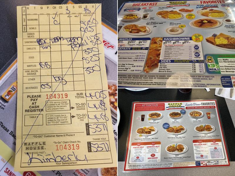 Waffle House Menu