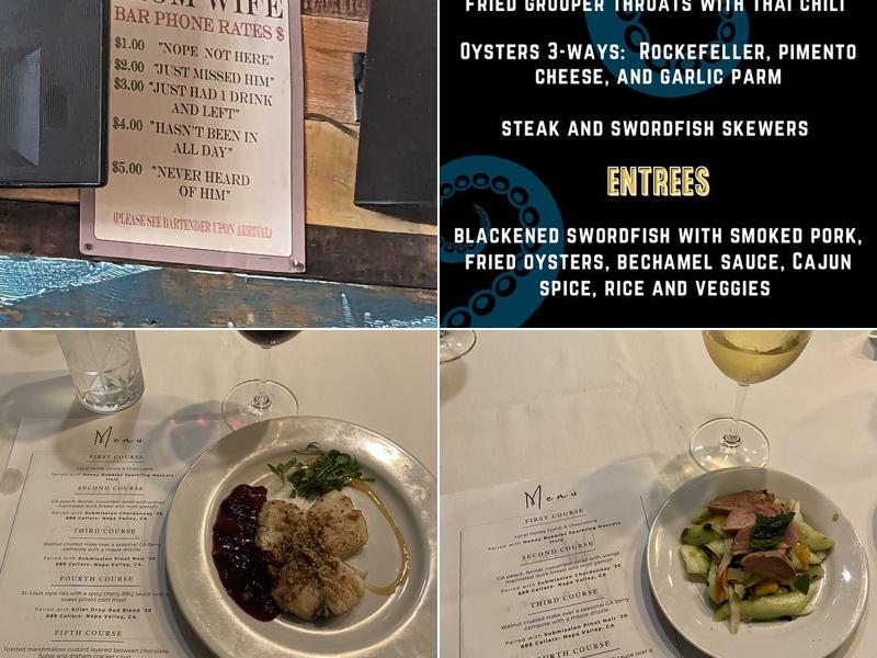 Square One Restaurant and Bar Menu