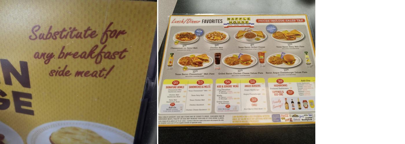 Waffle House Menu