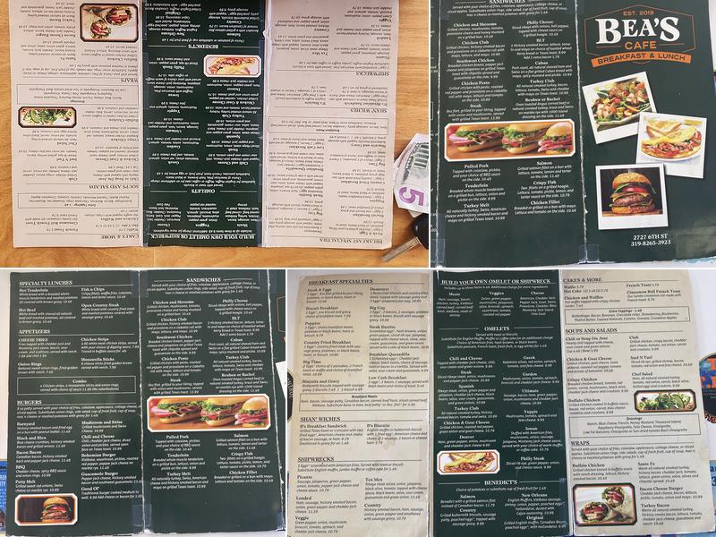 BEA'S CAFE Menu
