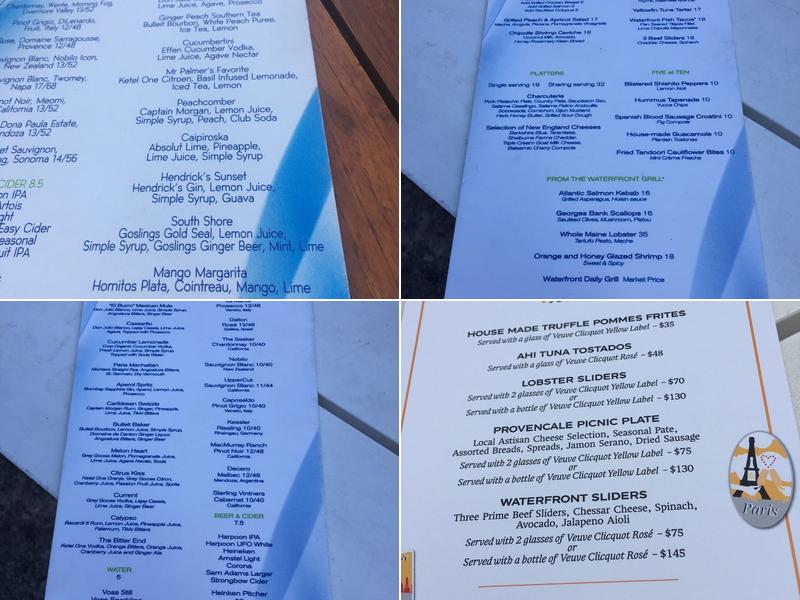 Five-10 waterfront Menu