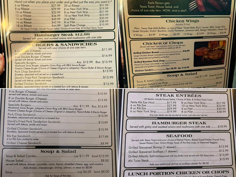 Haggerty's Steakhouse Menu