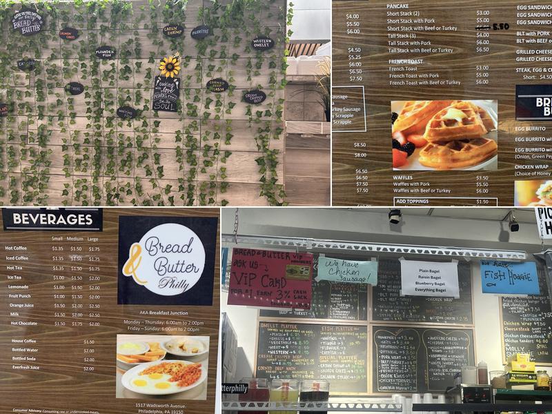 Bread & Butter Philly - Breakfast Junction Menu