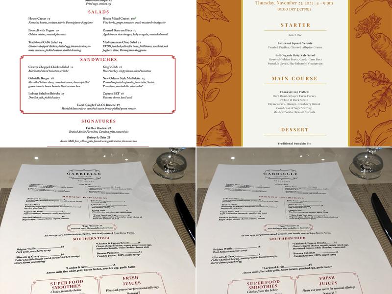 Gabrielle Menu