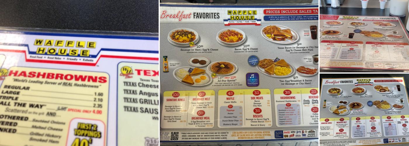Waffle House Menu
