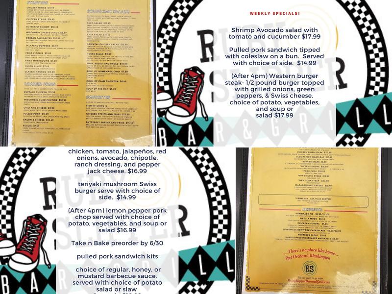 Ruby Slipper Bar and Grill Menu