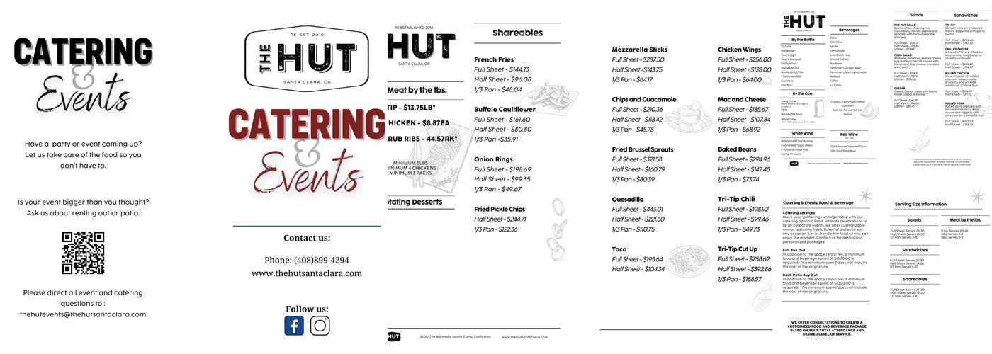 The Hut Menu