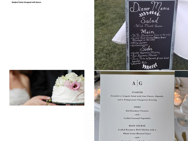 First Class Catering Service Menu