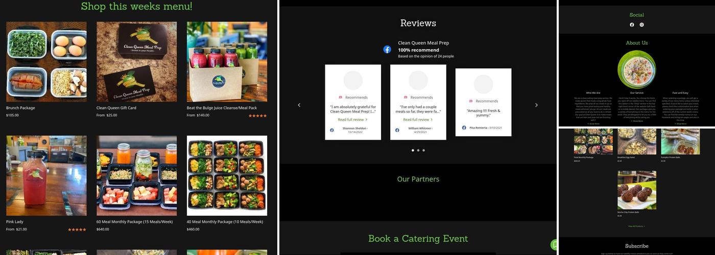 Clean Queen Meal Prep Menu