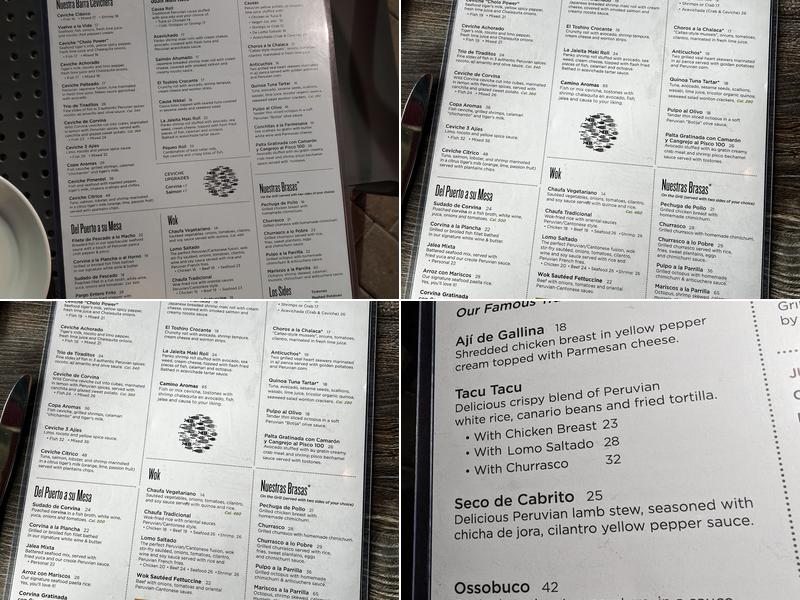 Aromas Del Peru Menu