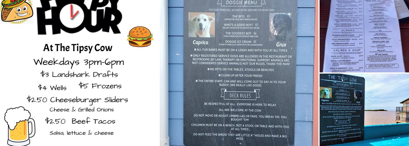 The Tipsy Cow Bar & Grill Menu