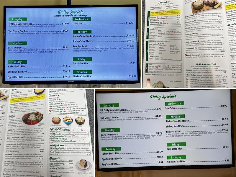 Clara's Tidbits Restaurant Mandarin Menu