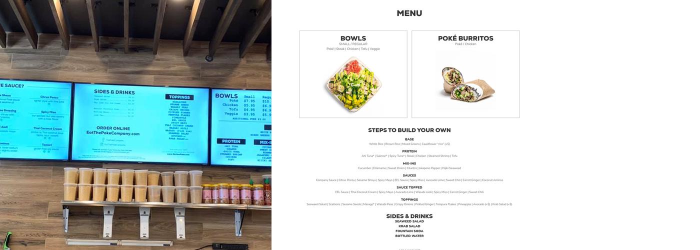 The Poké Company Menu