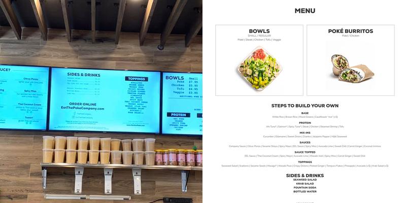 The Poké Company Menu