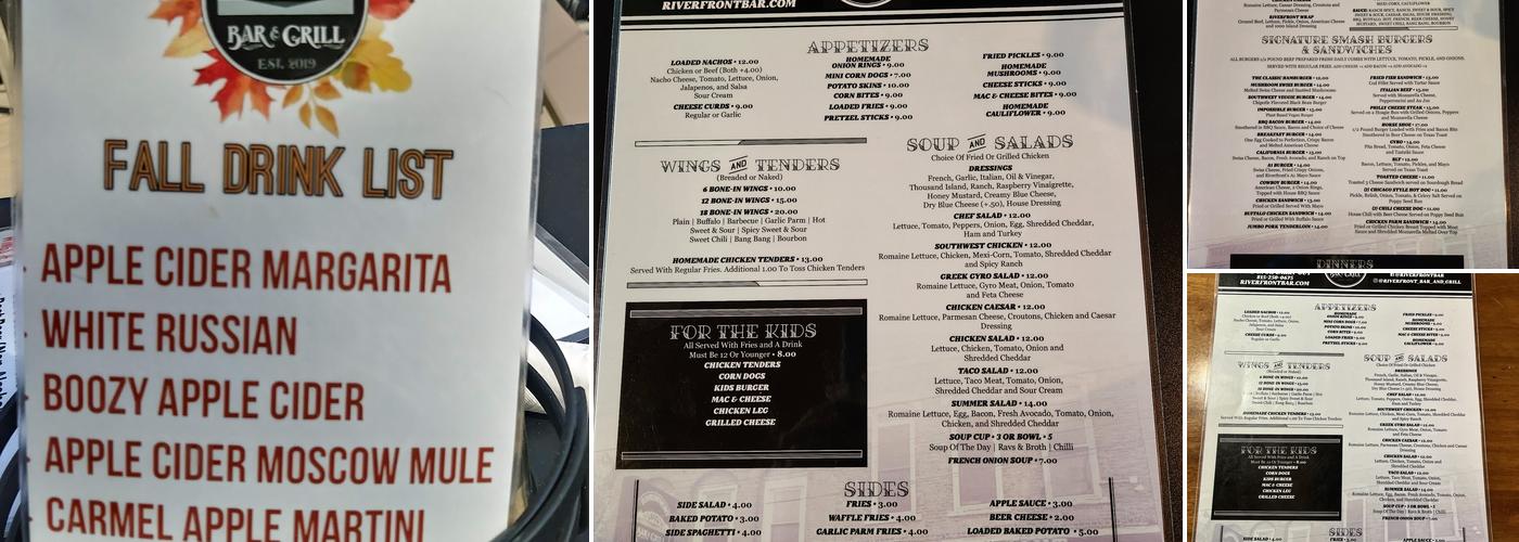 Riverfront Bar & Grill Menu