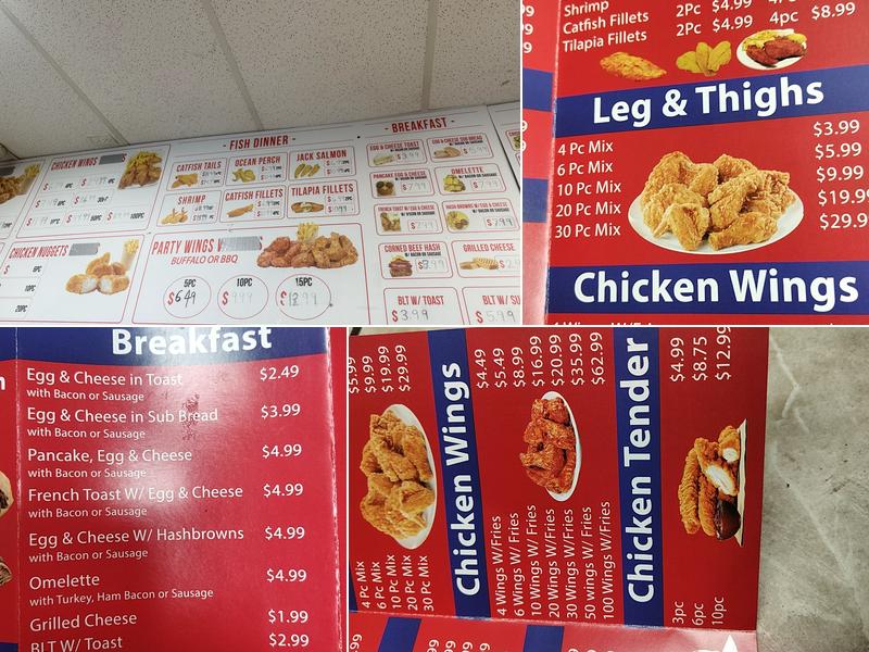 Tasty Chicken & Salad Wentworth AVE Menu